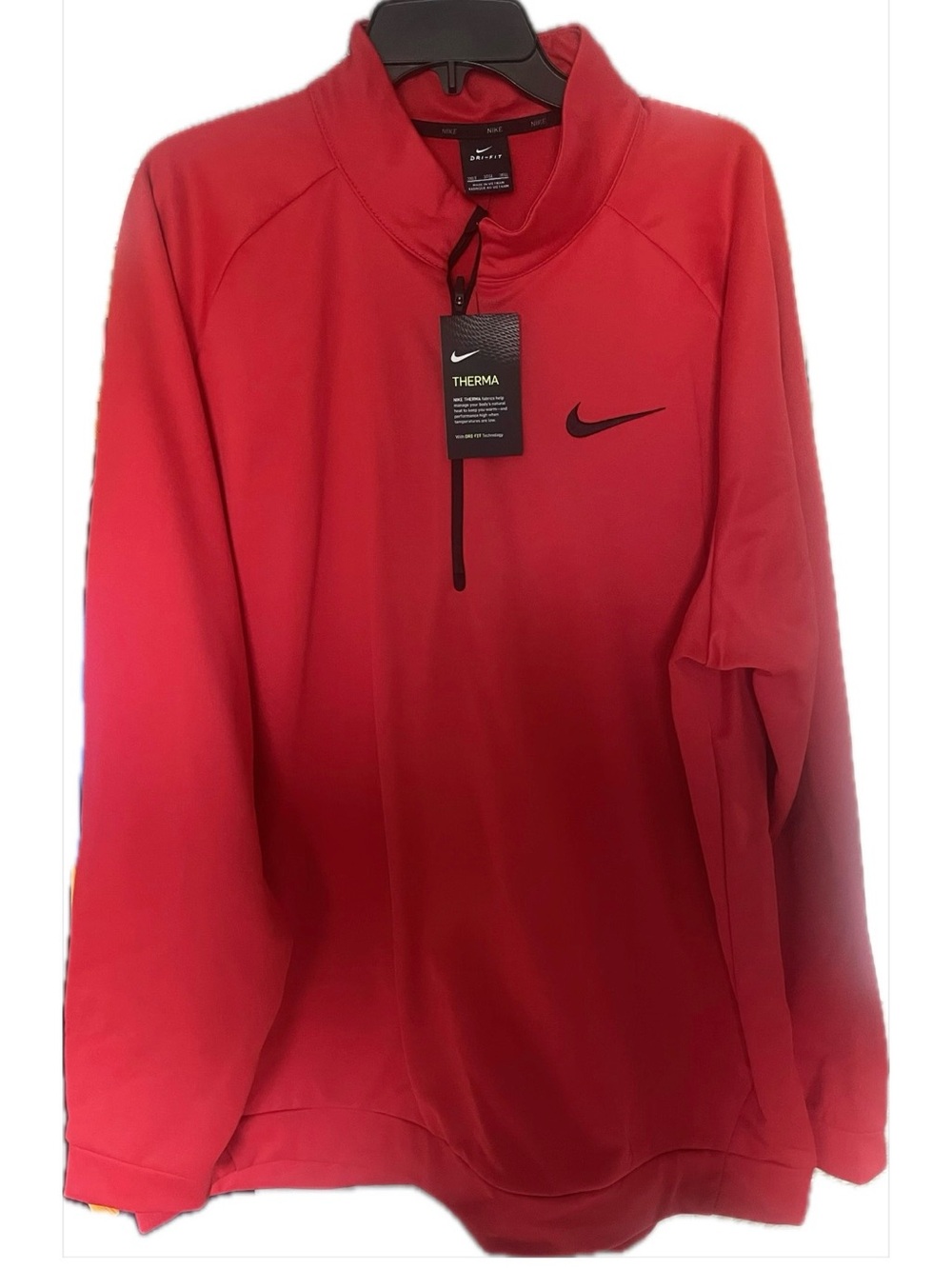 Nike Red Therma Dri-FIT Quarter Zip with Black Swoosh